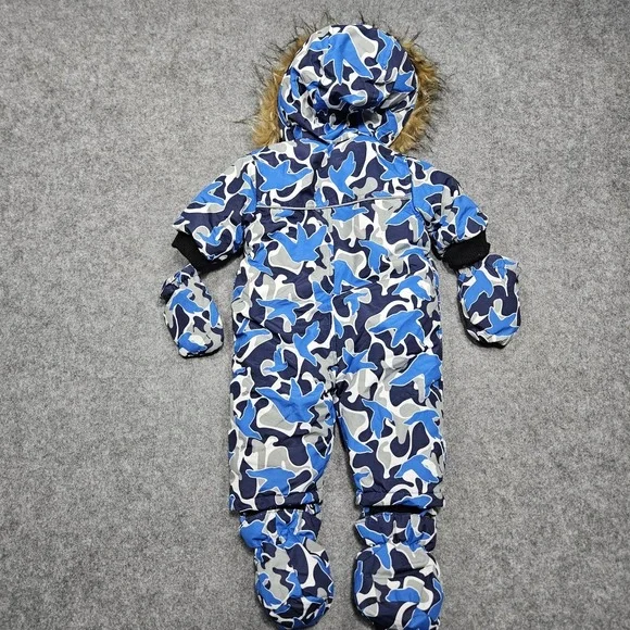 CANADA WEATHER GEAR Baby Boy's 6-9M Snowsuit Coat Snow Pants Blue MSRP $110.00